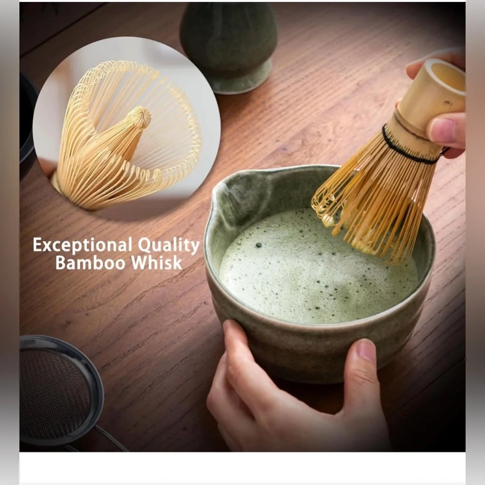 NEW 5 Pcs Jade Green Matcha Kit for Matcha Lover
